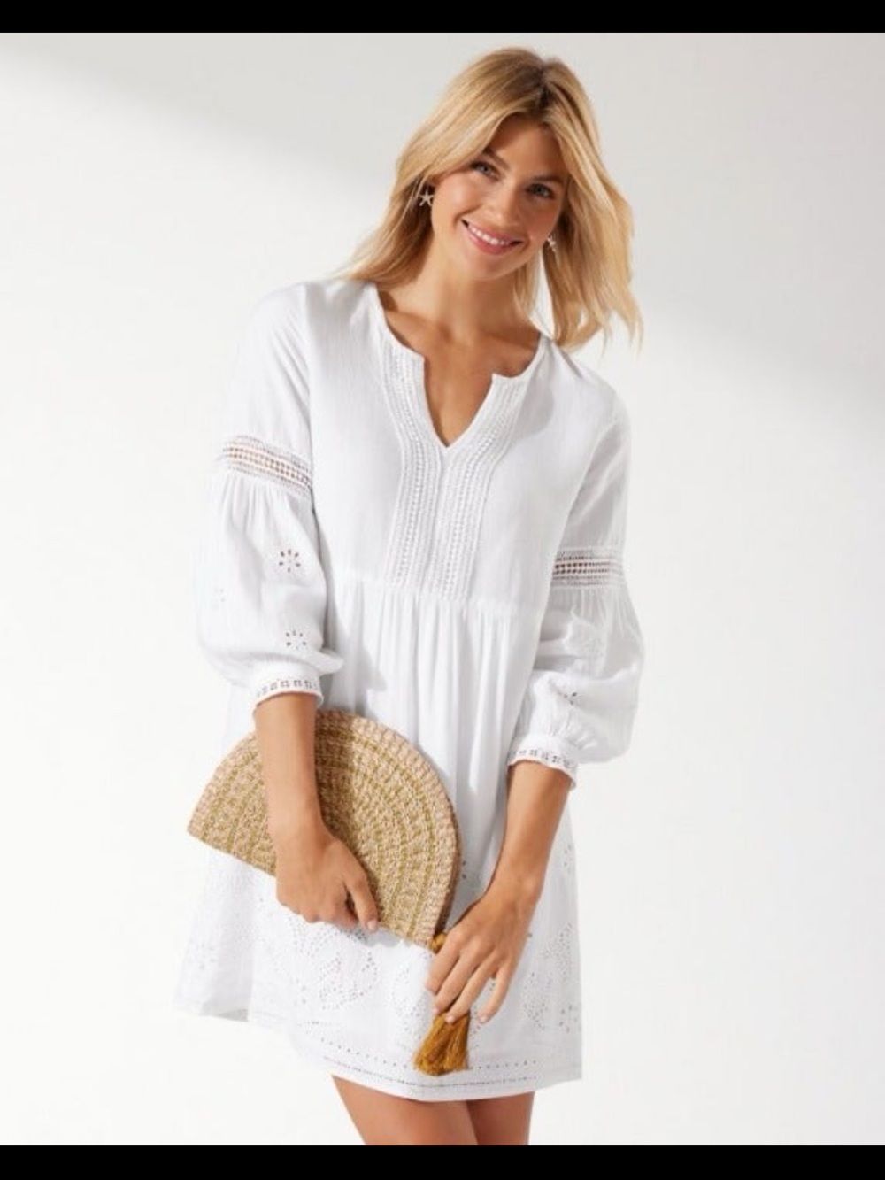 Tommy Bahama St Lucia split neck dress size XS